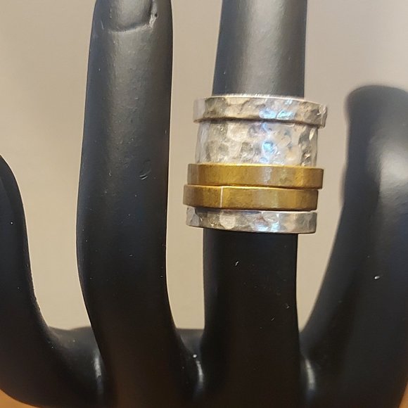 Handmade Mexican 925 Fidget Spinner Ring - Picture 3 of 3